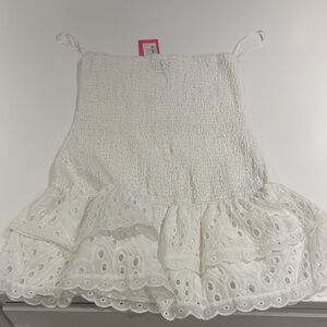 Edikted White Strapless Dress